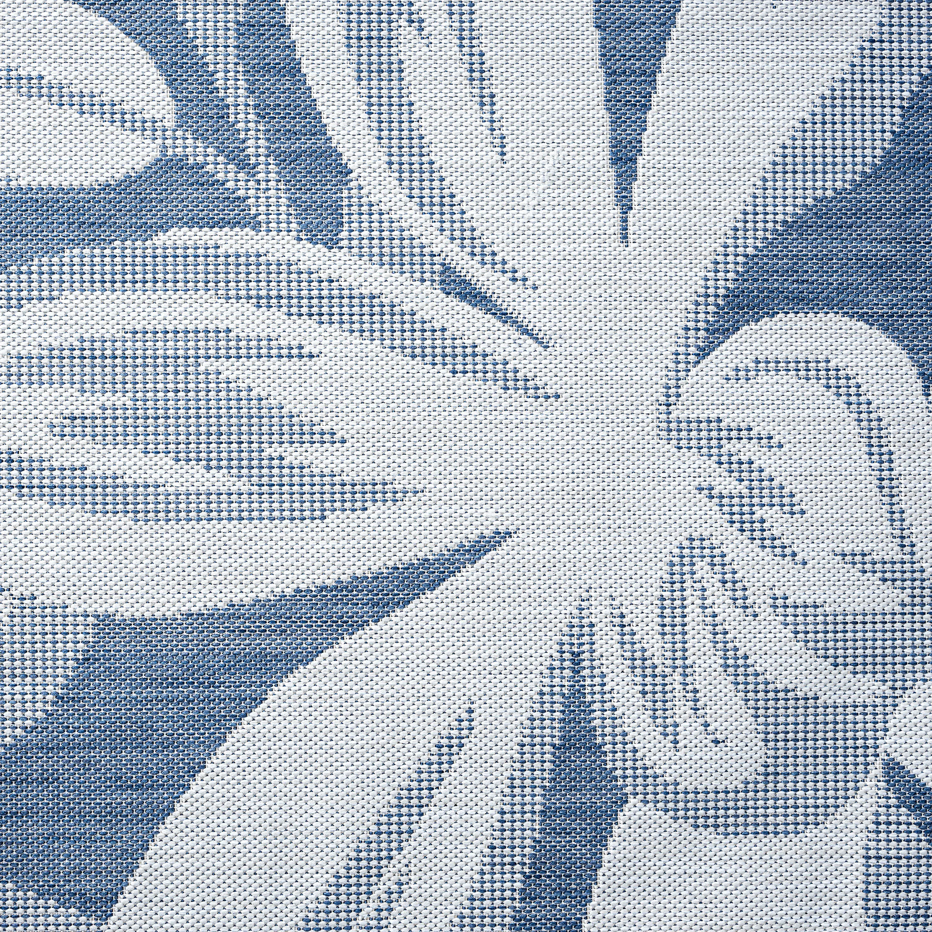 ECO1702 9X12 Edda Blue Floral 9 x 12 Indoor-Outdoor Area Rug-3