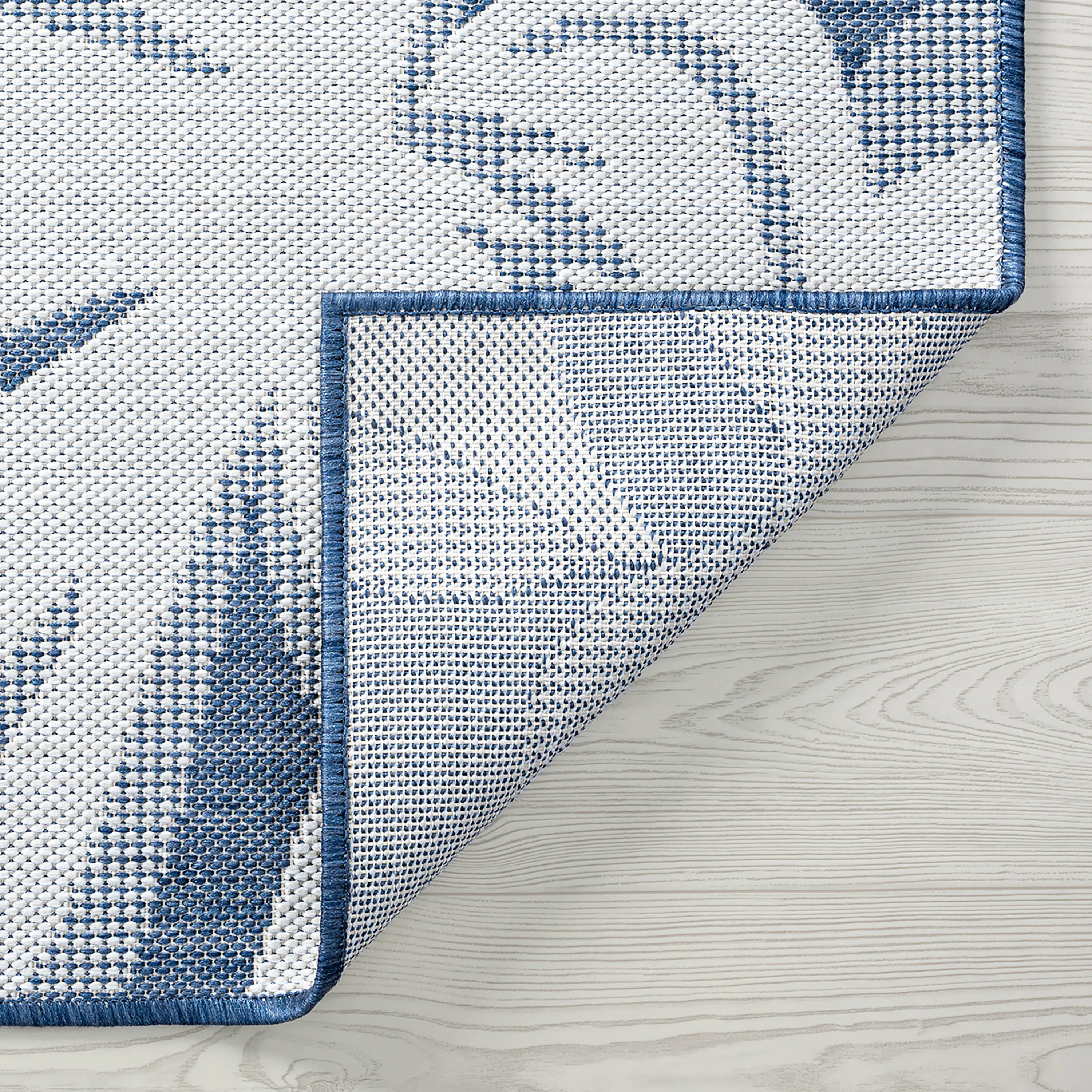 ECO1702 9X12 Edda Blue Floral 9 x 12 Indoor-Outdoor Area Rug-6
