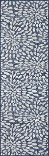 ECO1905 3X10 Edith 3 x 10 Navy Blue Indoor-Outdoor Runner Rug