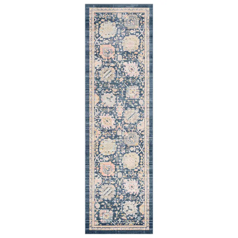 Alyssa 2 x 8 Navy Blue Runner Rug