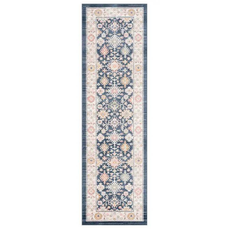 Ellen 2 x 8 Navy Blue Runner Rug
