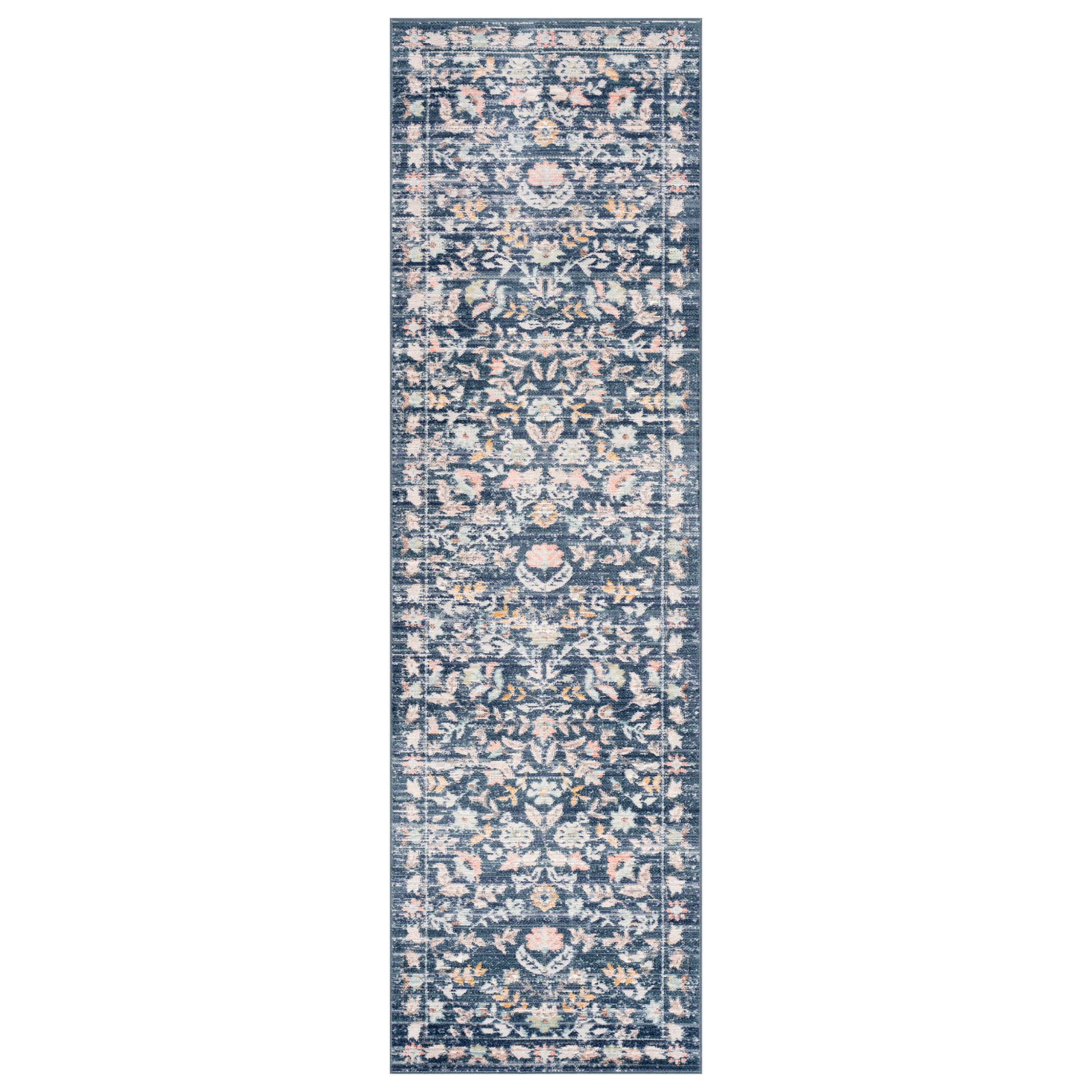 CSW1307 2X8 Helen 2 x 8 Navy Blue Area Rug-1