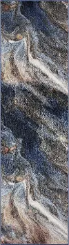 REI2000 2X8 Orlando 2 x 8 Navy Blue Area Rug