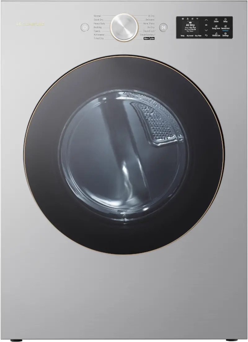 LG SIGNATURE 9.0 Cu Ft Gas Dryer - Platinum Steel