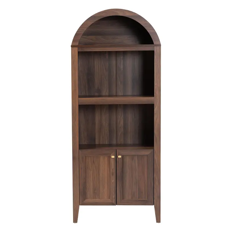 Hayes Walnut Arched Top Display Cabinet