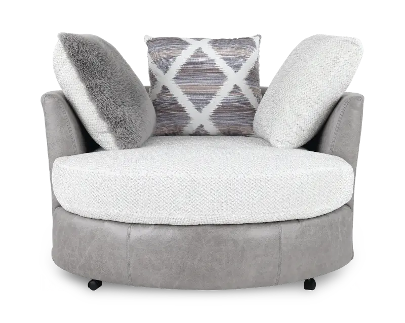 Beaumont Dove Gray Swivel Accent Chair
