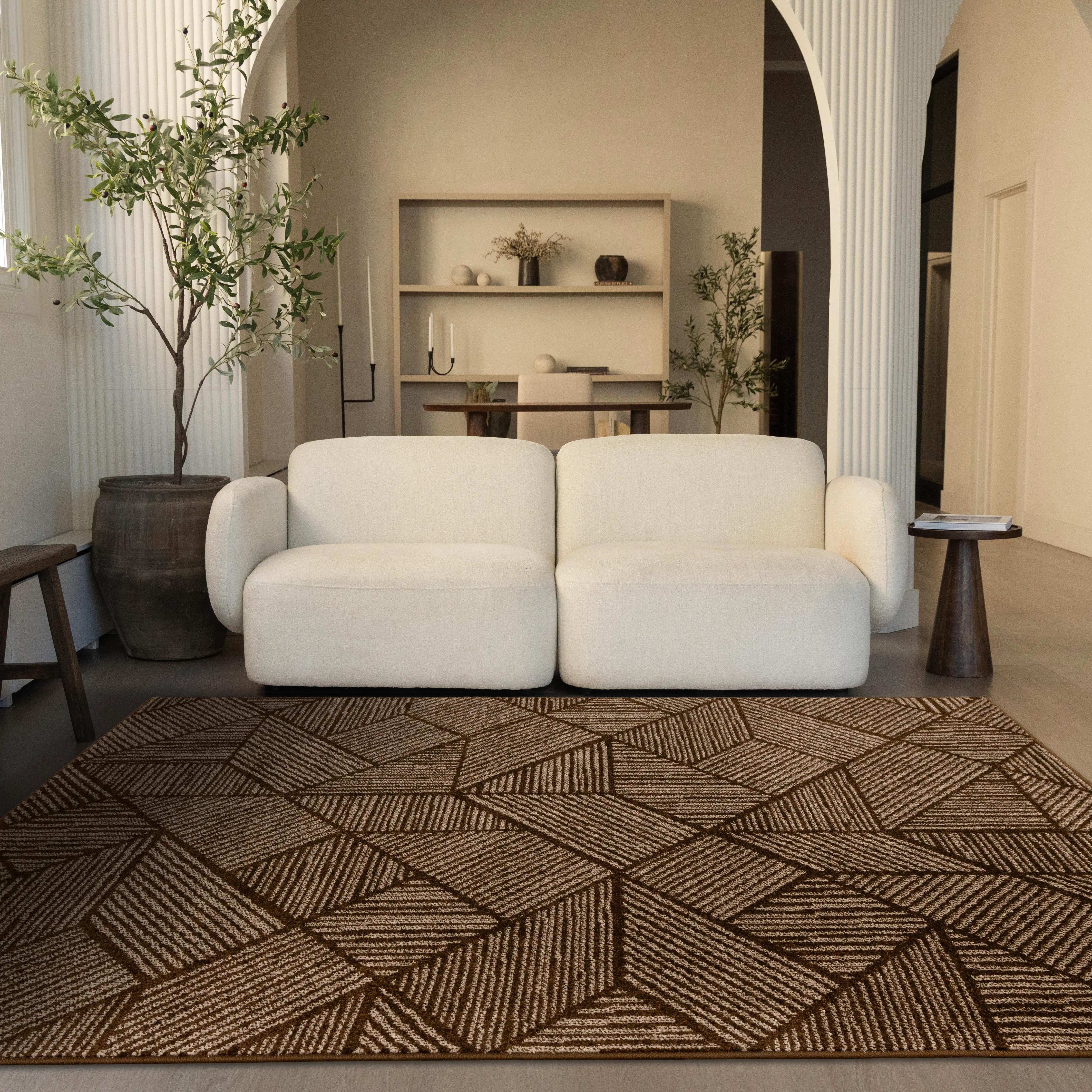 16202-320 160230 Century 5 x 8 Brown Area Rug-9