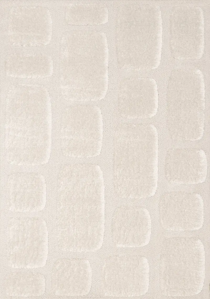 Luxe 5 x 8 White Area Rug