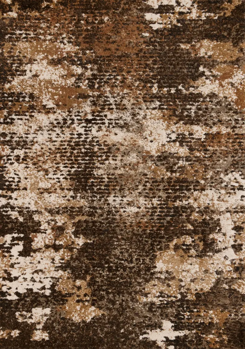 Lynn 5 x 8 Brown and White Area Rug