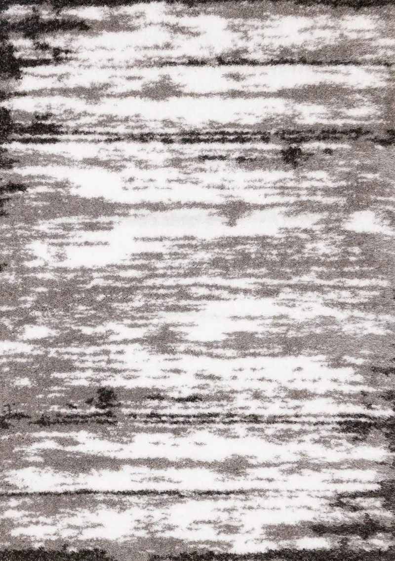Posh 6 x 9 Black and White Area Rug