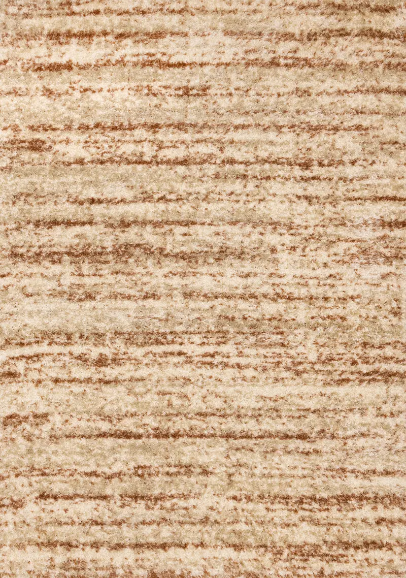 Posh 8 x 11 Orange and Cream Area Rug