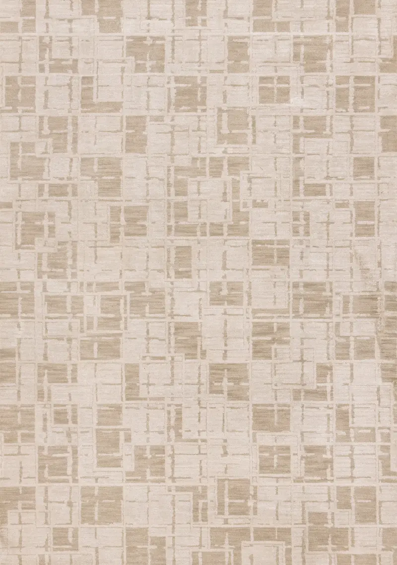 Sawyer 8 x 10 White and Beige Area Rug