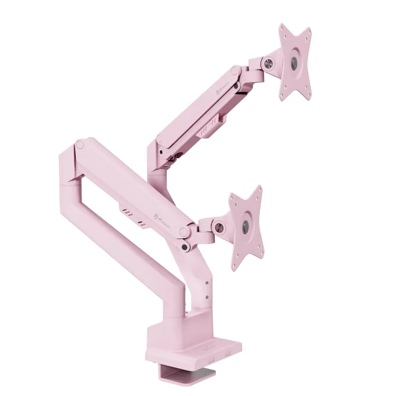 Arozzi Alzare Neo Duo Gas Spring Monitor Stand - Pink