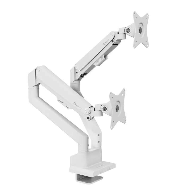 Arozzi Alzare Neo Duo Gas Spring Monitor Stand - White