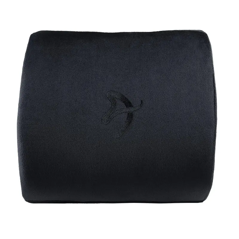 Arozzi Velvet Black Lumbar Support Pillow