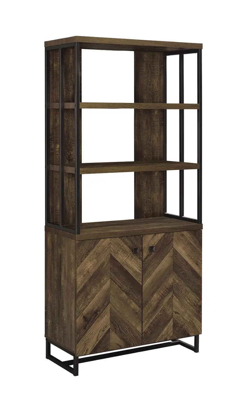 Oakbrook Rustic Oak Bookcase