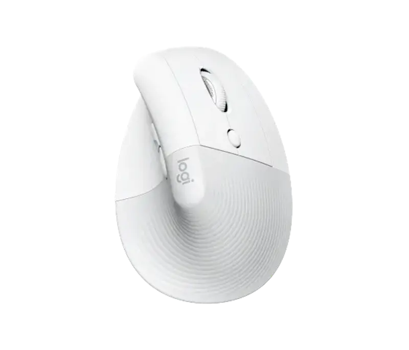 Logitech Lift Vertical Ergonomic Mouse in Off-White