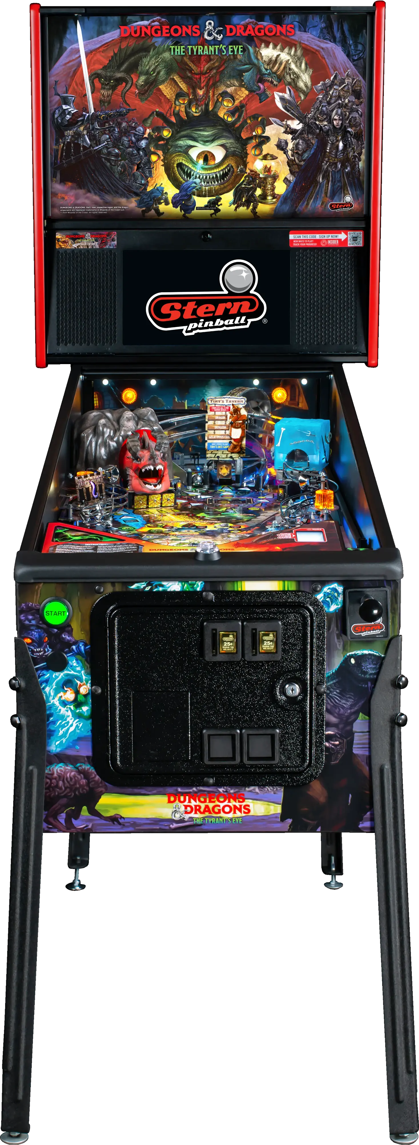 500-55X9-11 Stern Dungeons & Dragons: The Tyrant's Eye Premium Edition Pinball Machine-3