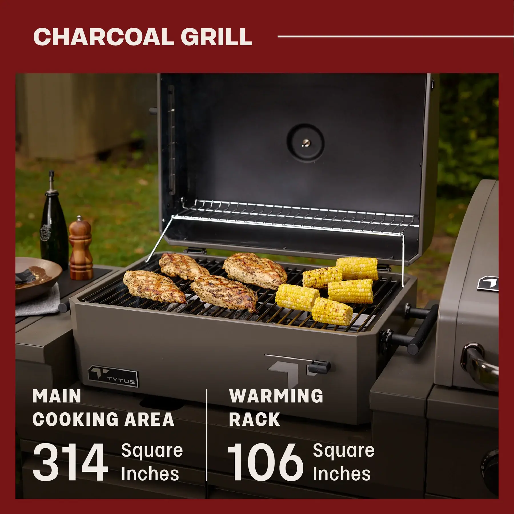 TDT-DUO-CHAR Tytus Modular Duo Grill with Charcoal Grill-9