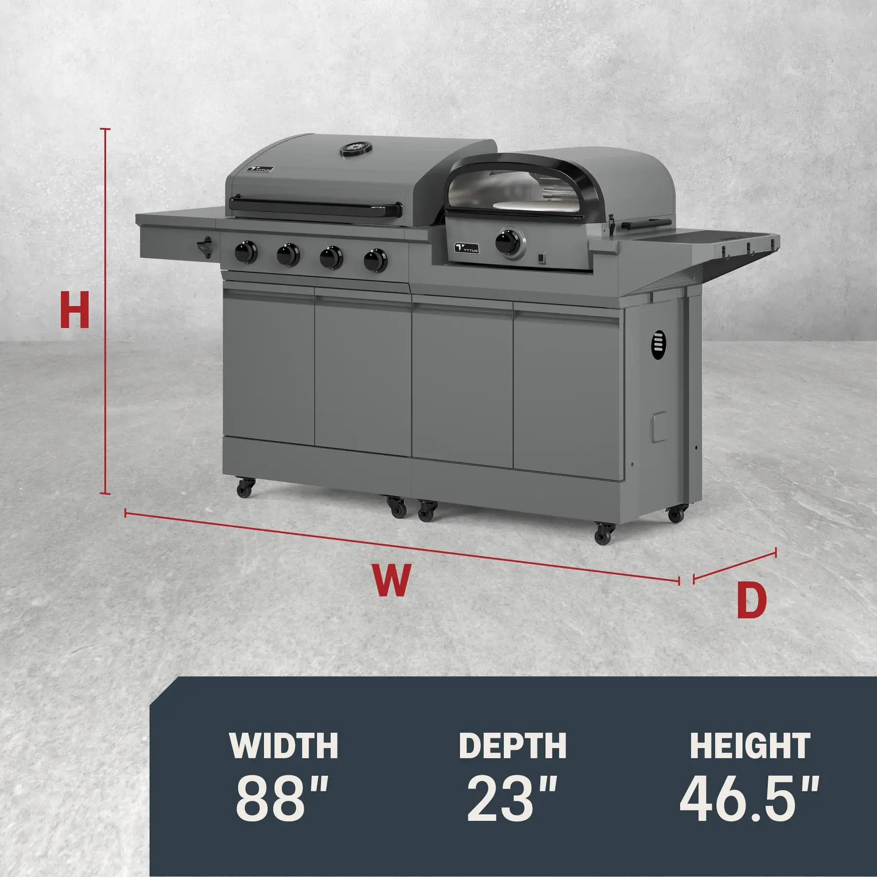 TDT-DUO-GPZA Tytus Modular Duo Grill with Pizza Oven-3