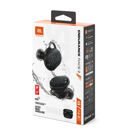JBLENDURACE2BLKAM JBL Endurance Race 2 True Wireless Earbuds - Black-10