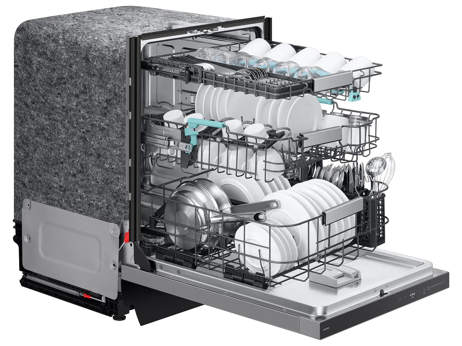 DW90F89T0USR Samsung Bespoke Top Control Smart Dishwasher - Stainless Steel-11