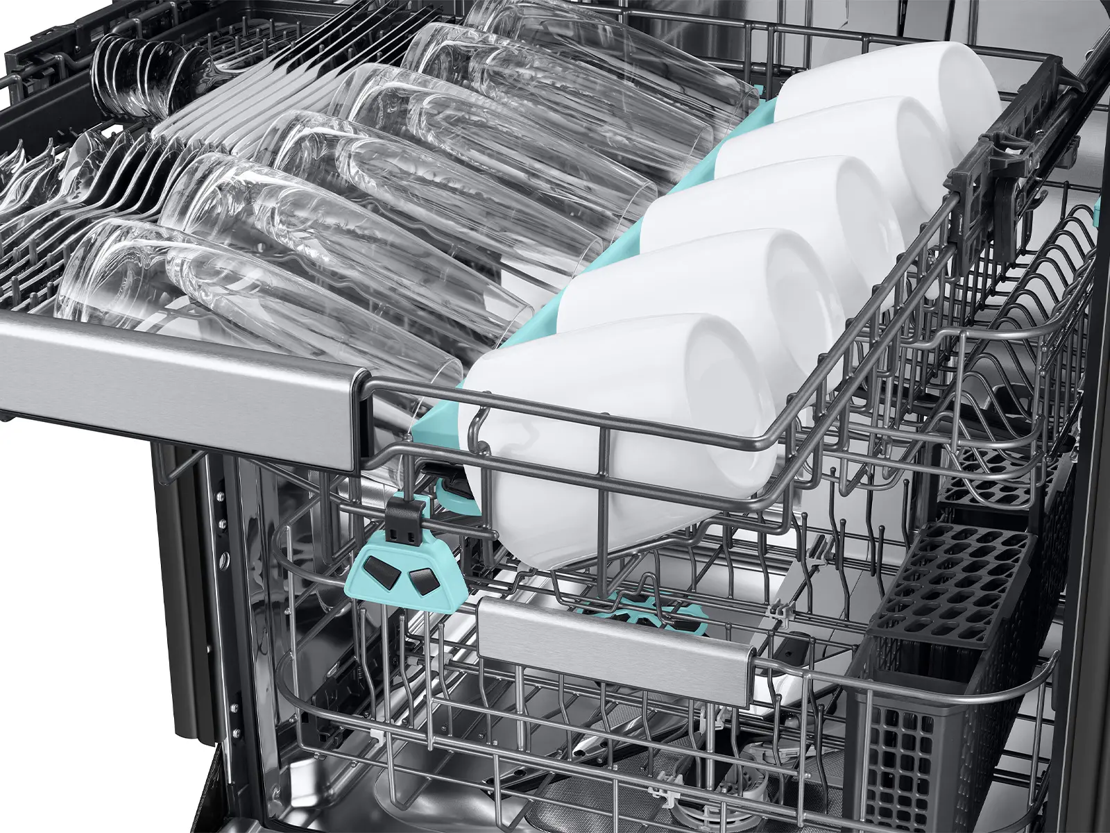 DW90F89T0USR Samsung Bespoke Top Control Smart Dishwasher - Stainless Steel-8
