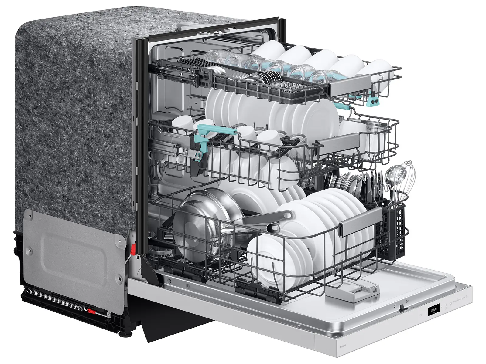 DW90F89T0U12 Samsung Bespoke Top Control Smart Dishwasher - White Glass-9