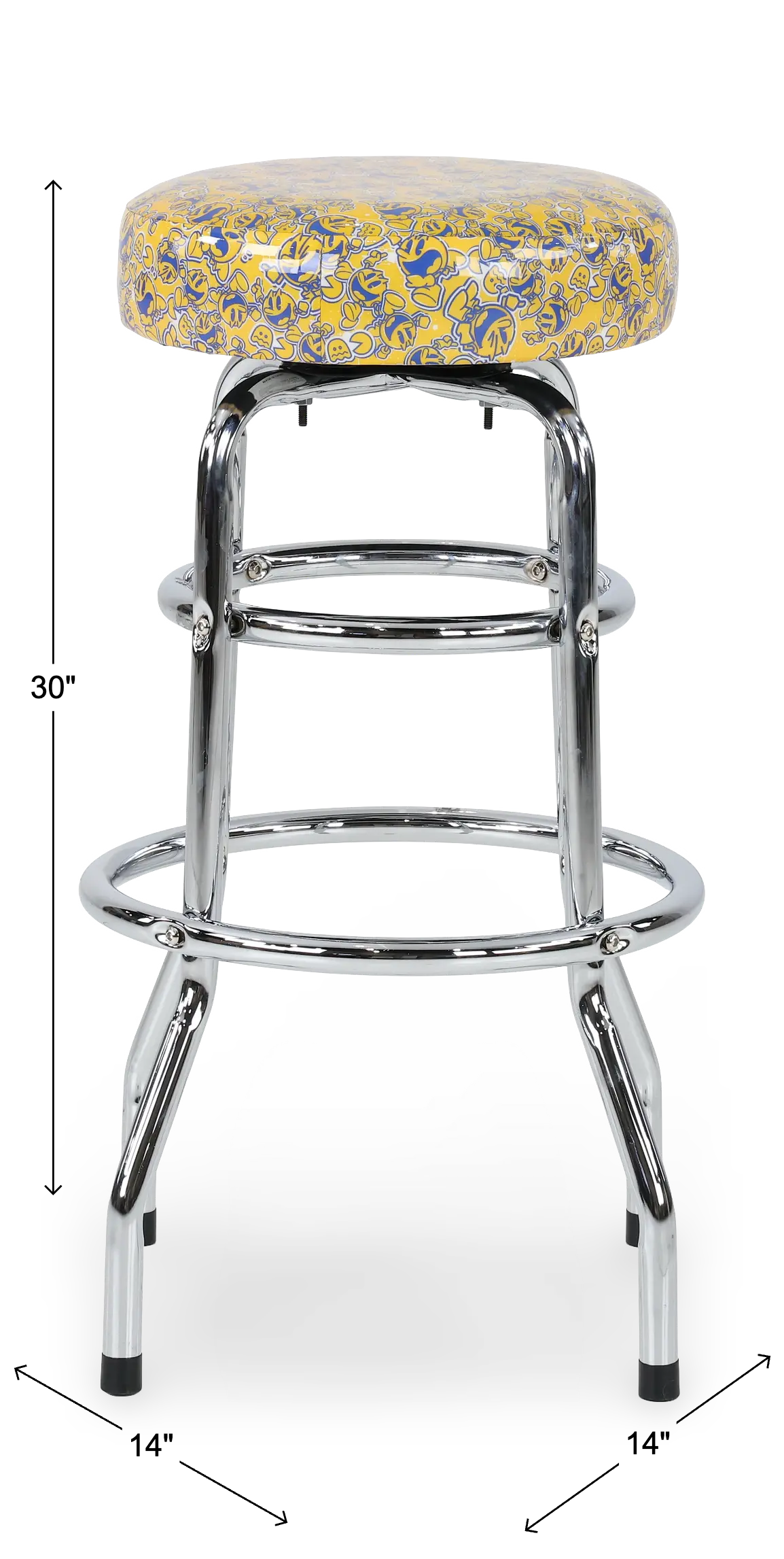 Pac-Man Yellow 30 Swivel Stool-3