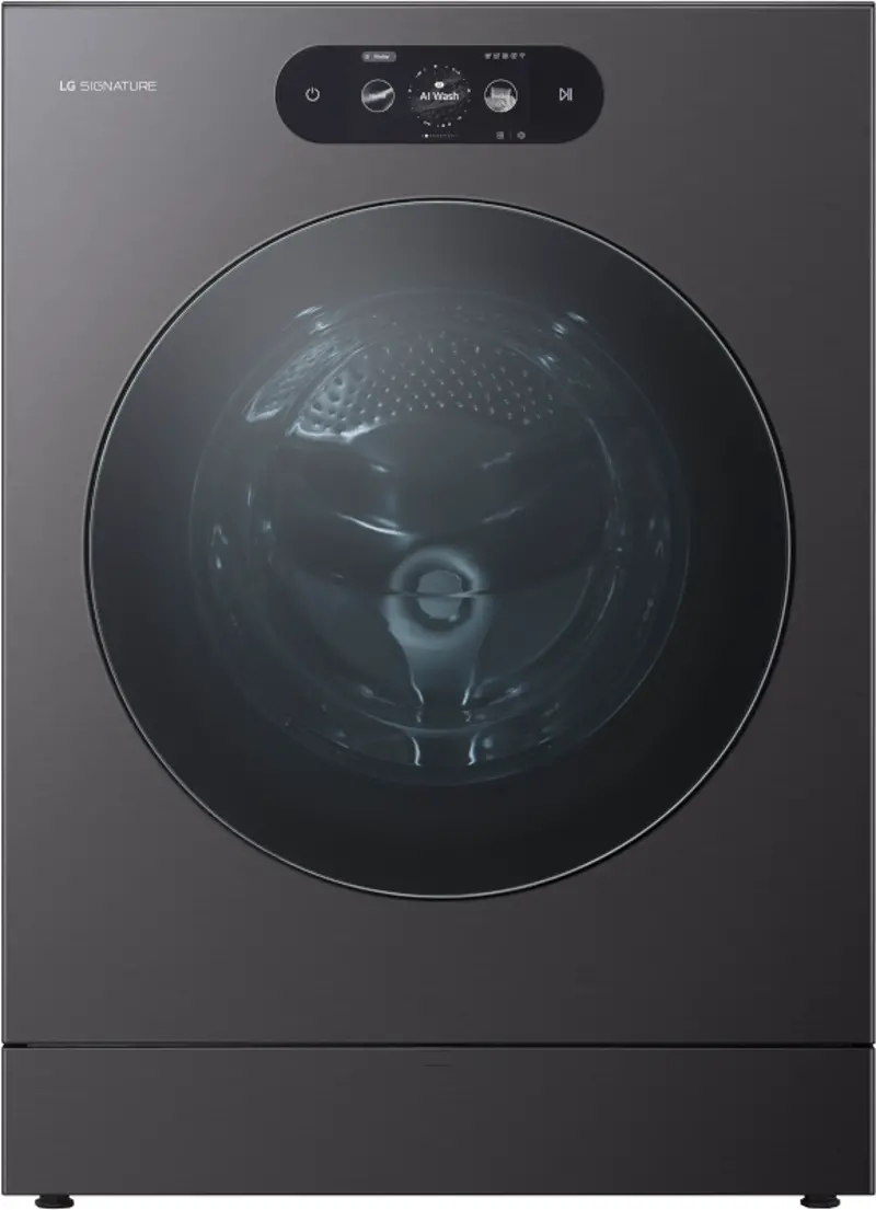 LG SIGNATURE 5.8 cu. ft. Mega Capacity Smart Front Load Washer - Brushed Black