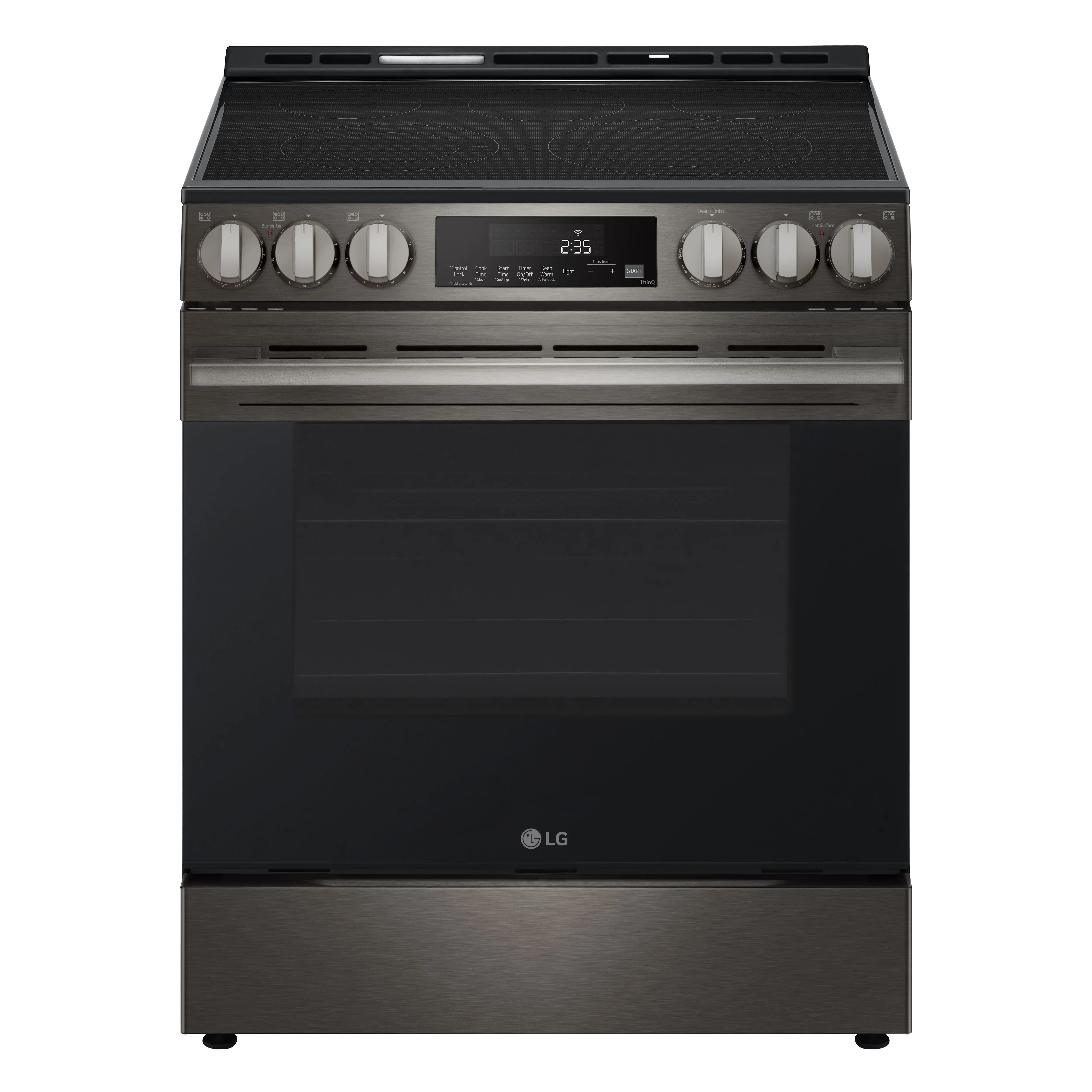 LSEL6333ZE LG 6.3 Cu Ft Electric Single Oven Range - Black Stainless Steel-1