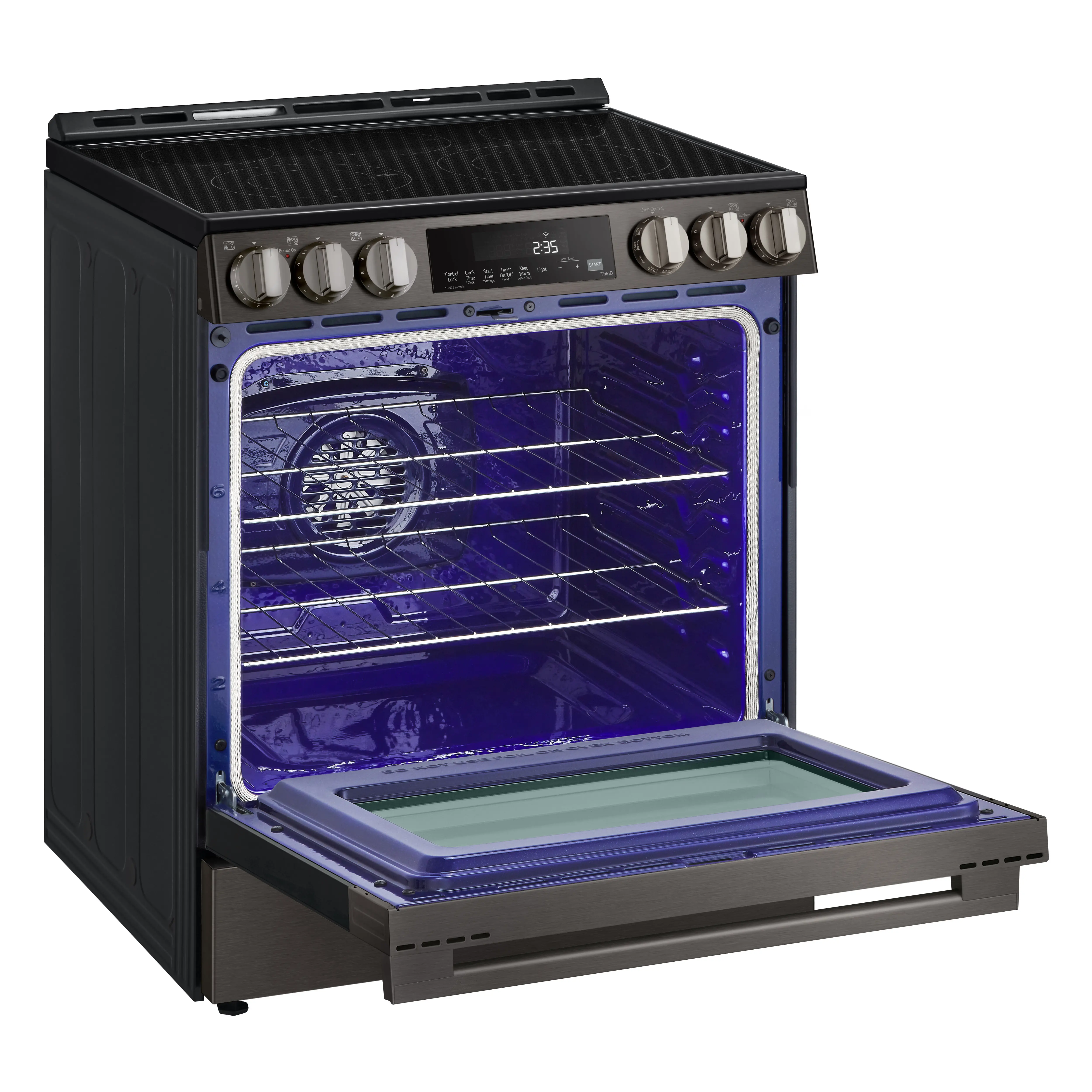 LSEL6333ZE LG 6.3 Cu Ft Electric Single Oven Range - Black Stainless Steel-10