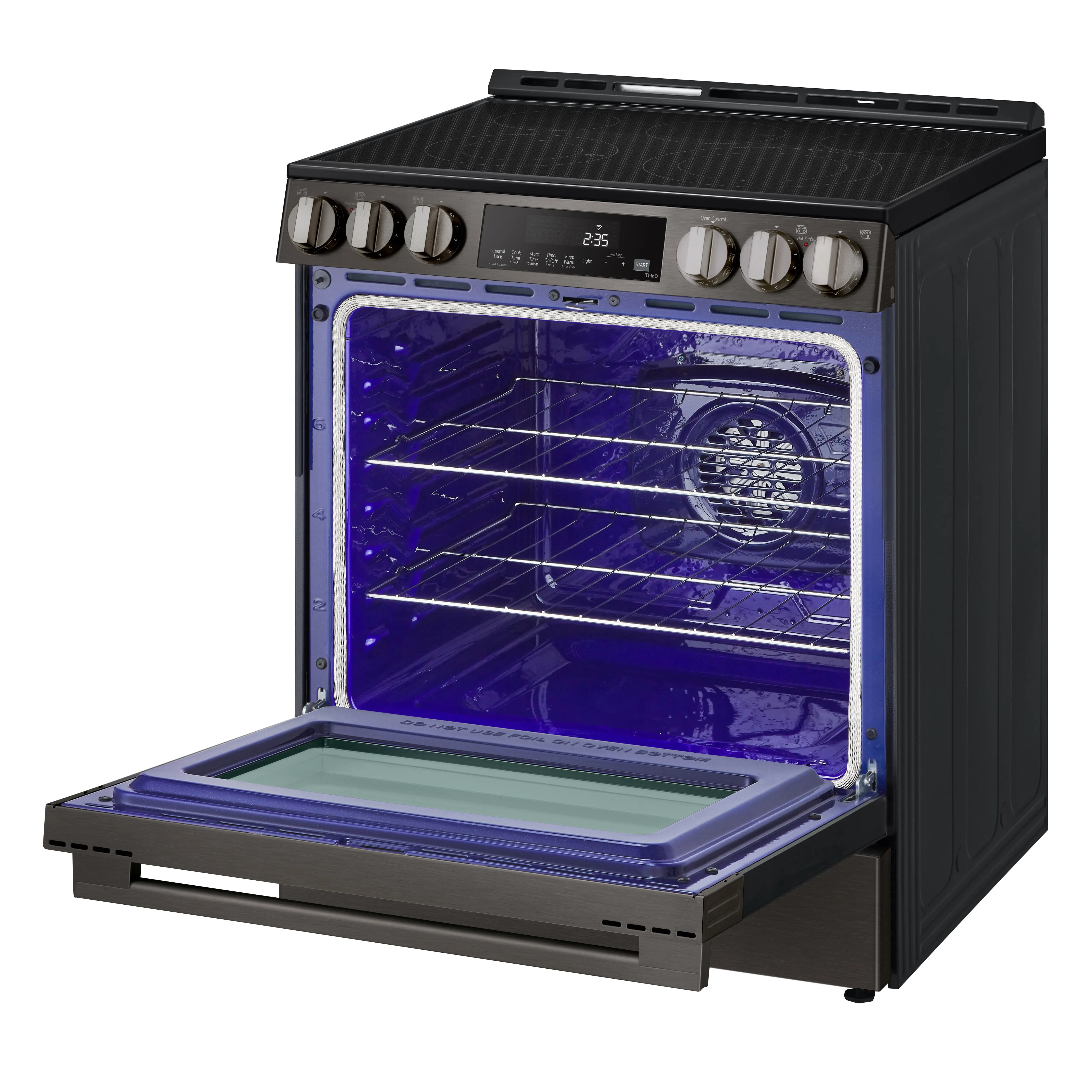 LSEL6333ZE LG 6.3 Cu Ft Electric Single Oven Range - Black Stainless Steel-11