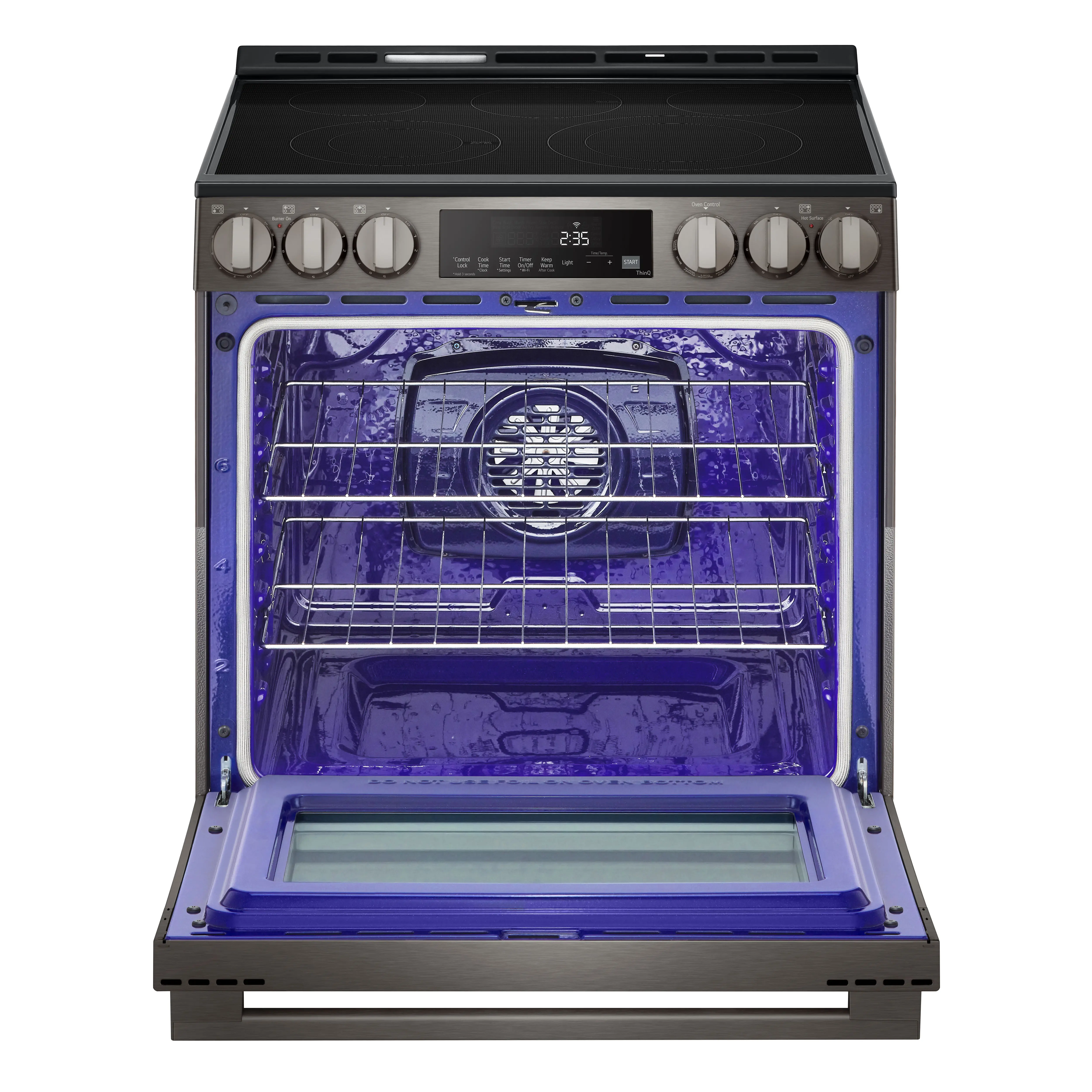 LSEL6333ZE LG 6.3 Cu Ft Electric Single Oven Range - Black Stainless Steel-4