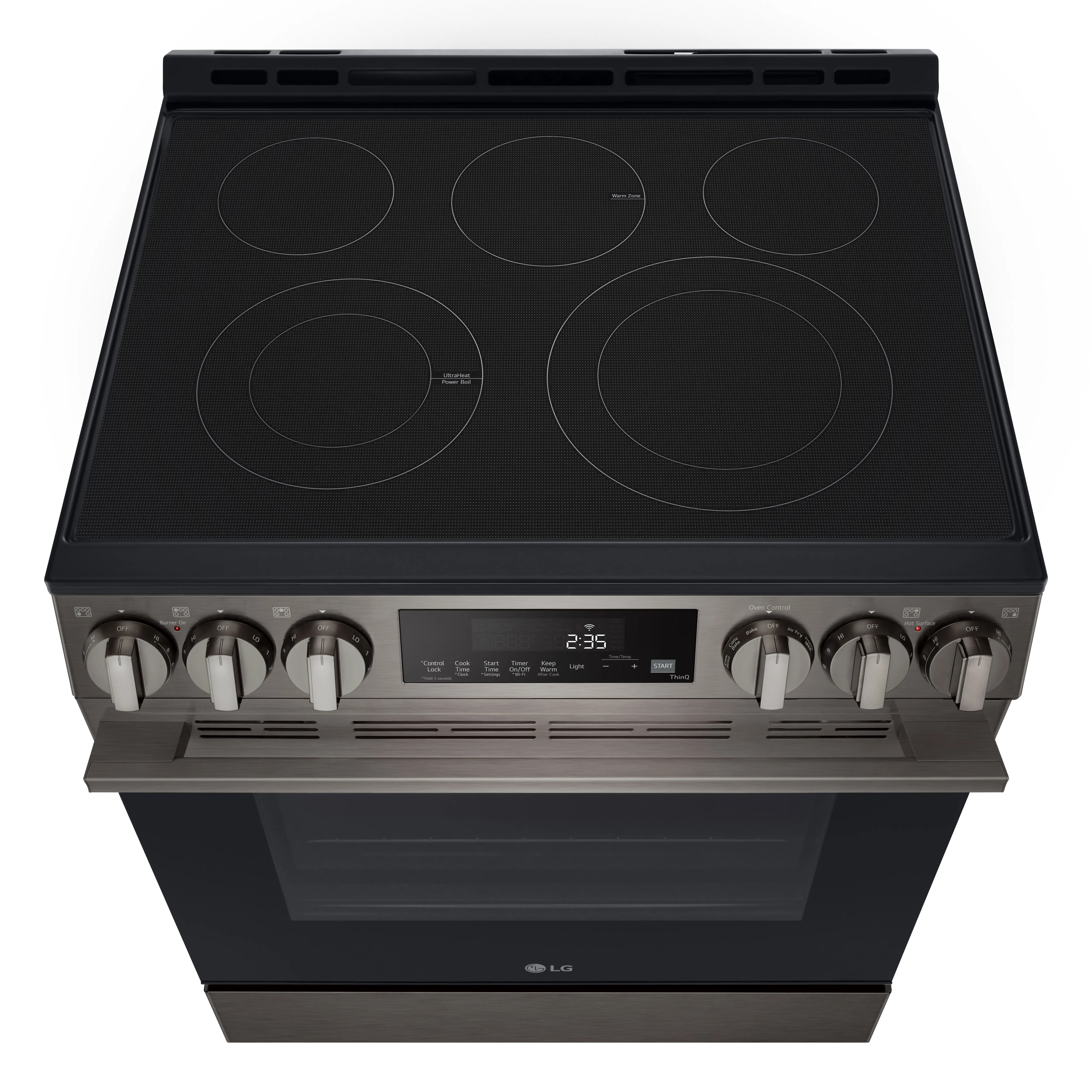 LSEL6333ZE LG 6.3 Cu Ft Electric Single Oven Range - Black Stainless Steel-6