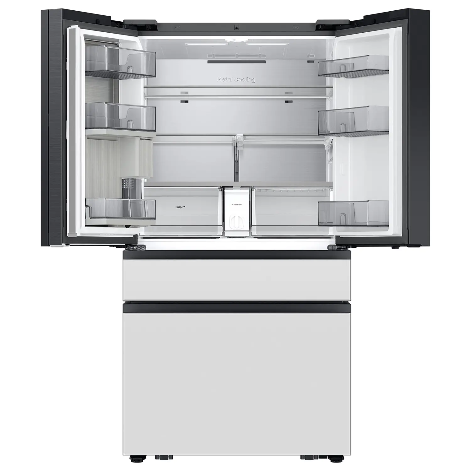 Samsung Bespoke 23 Cu Ft French Door Refrigerator - Counter Depth White Glass-5