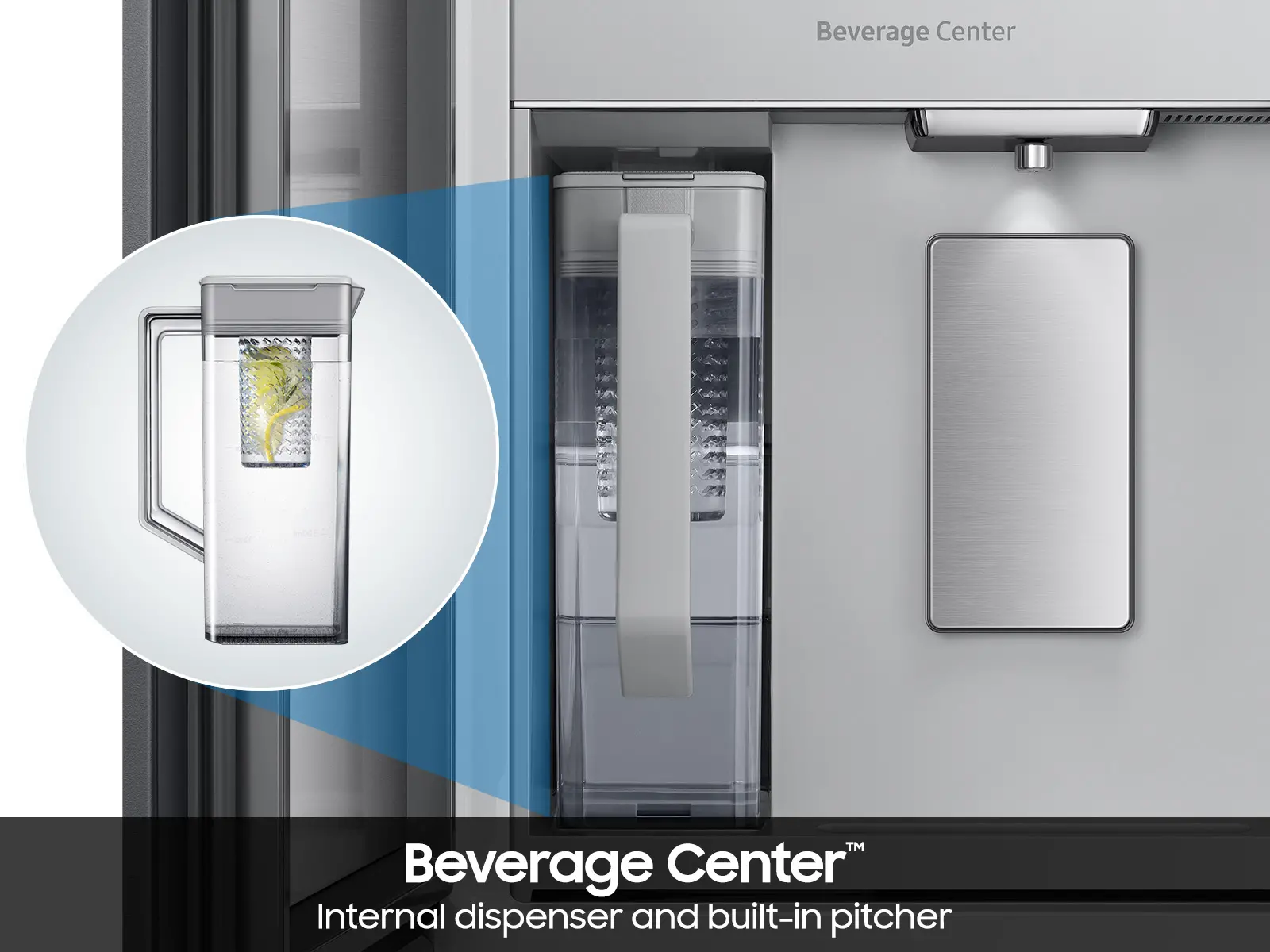 Samsung Bespoke 23 Cu Ft French Door Refrigerator - Counter Depth White Glass-8