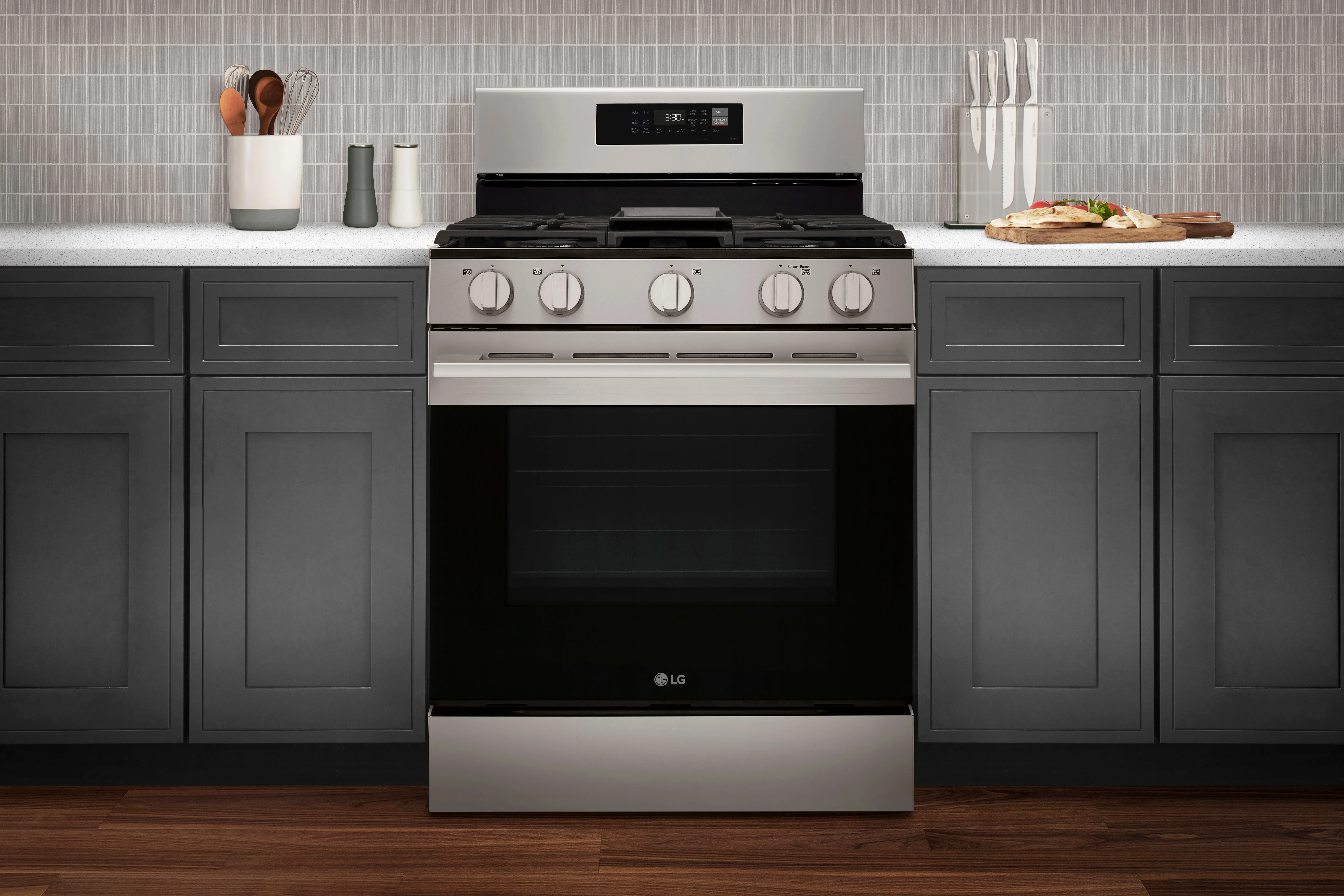 LRGN6323Y LG 6.3 Cu Ft Gas Single Oven Range - Stainless Steel-2
