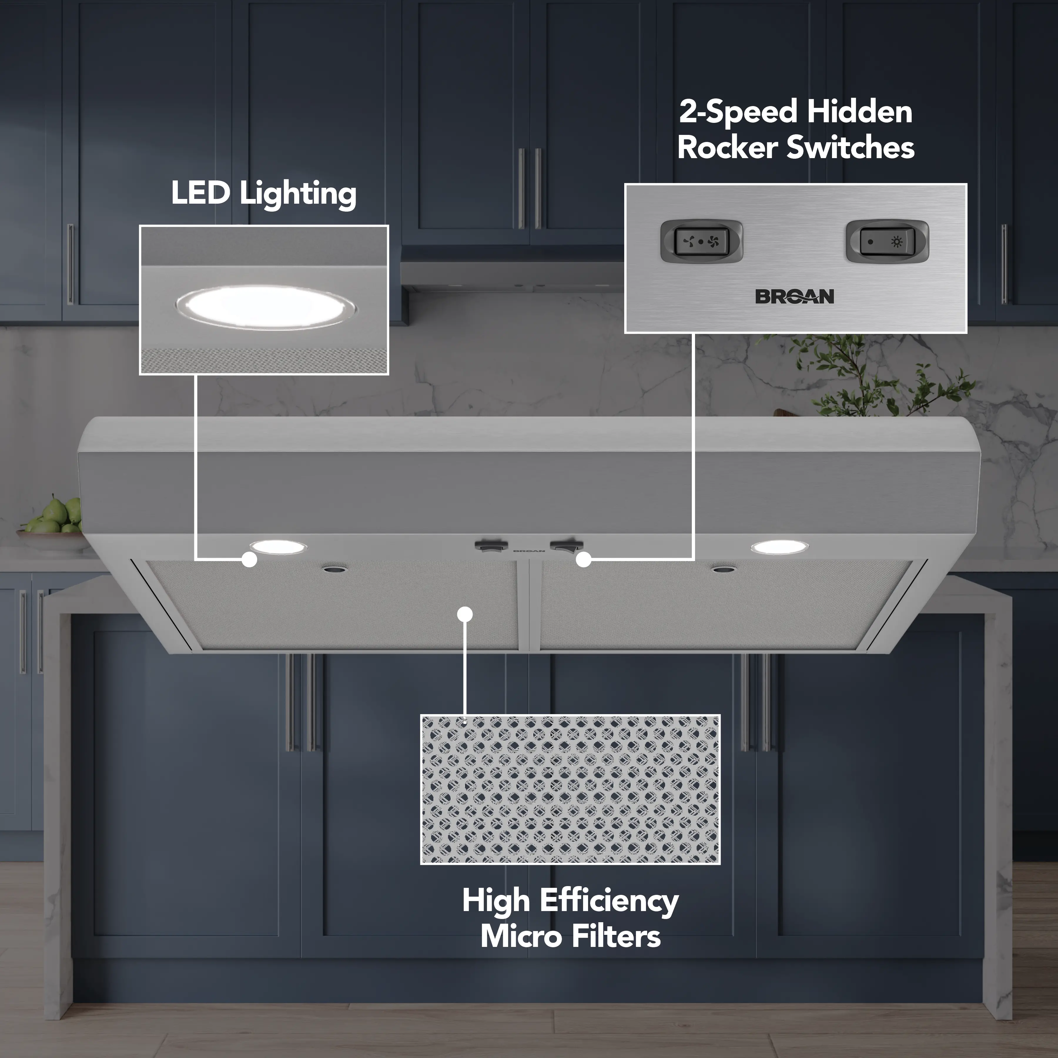MTR1303SS Broan 30 Under Cabinet Range Hood - Stainless Steel-4