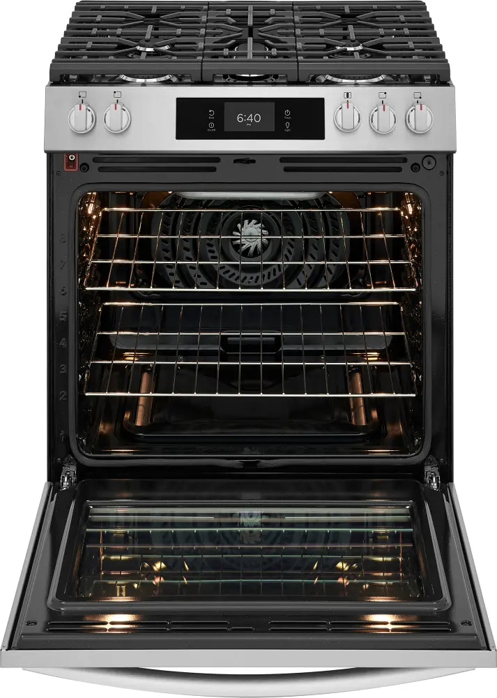 GCFG3070BF Frigidaire Gallery 30 Gas Range with Stone-Baked Pizza - Stainless Steel-10