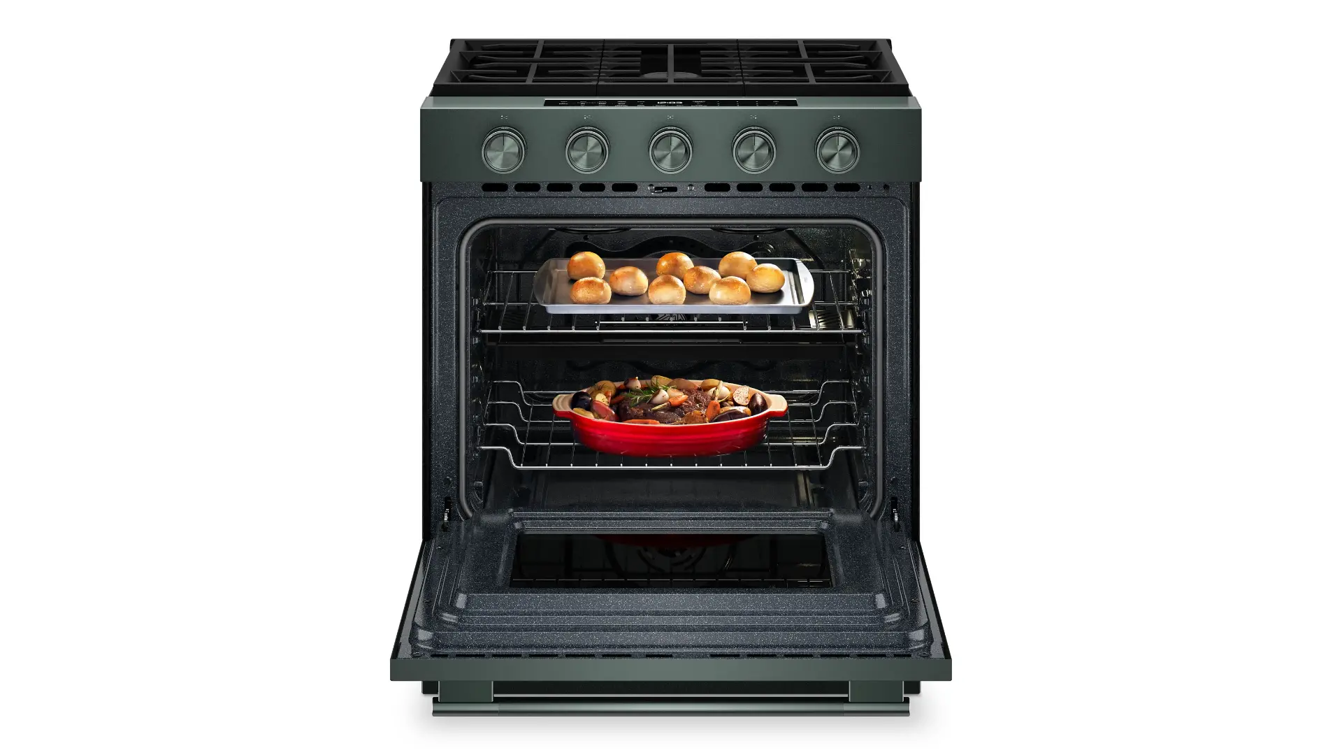 KSGS530SJP KitchenAid 5.0 Cu Ft Smart Single Oven Gas Range - Juniper Green-11