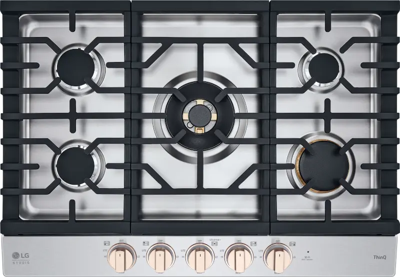 LG Studio 30 Inch UltraHeatâ„¢ Gas Cooktop - Stainless Steel