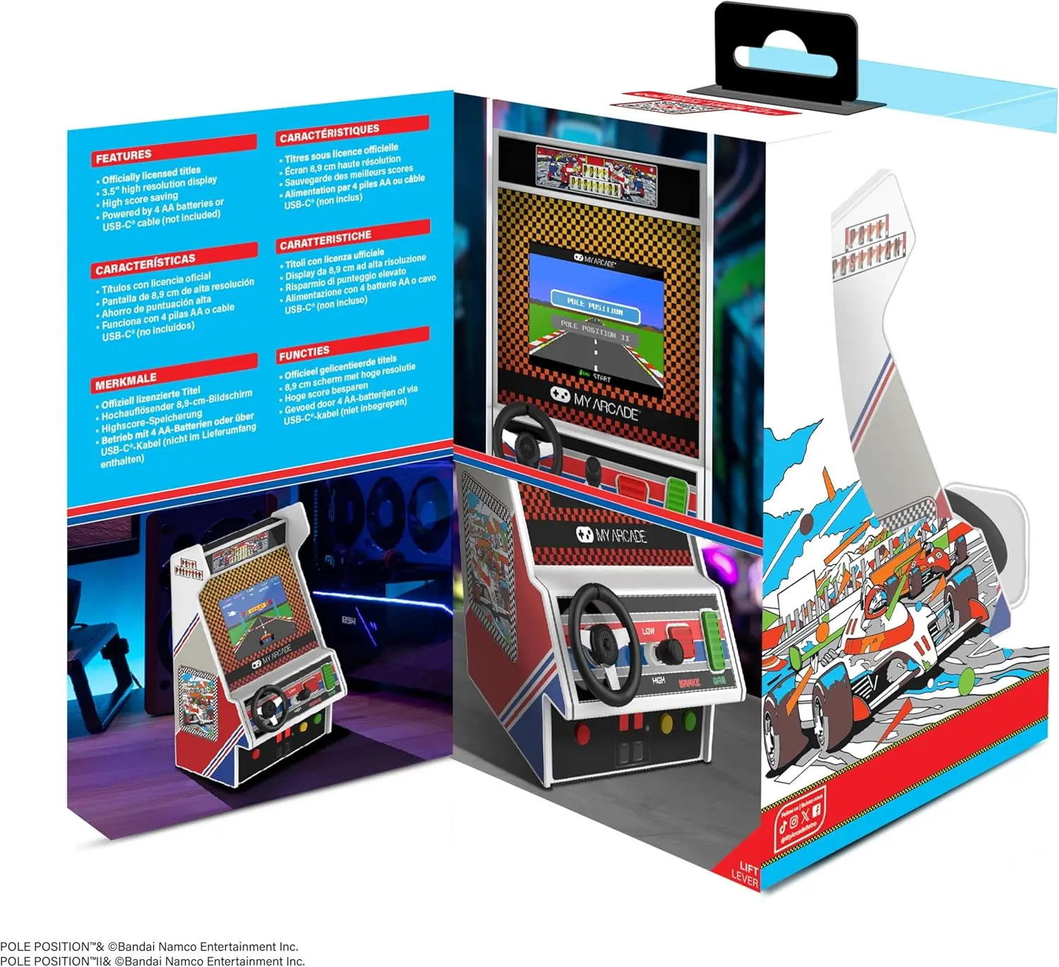 Pole Position Racing Player Retro Mini Arcade-5