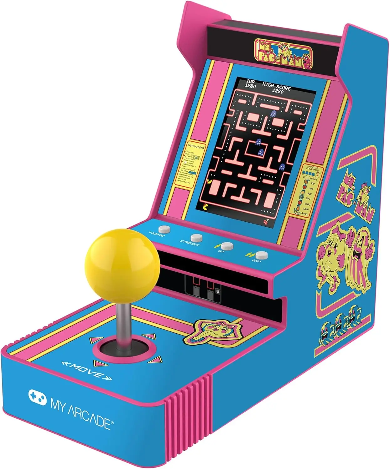 My Arcade Ms. Pac-Man Joystick Player Portable Retro Arcade-1