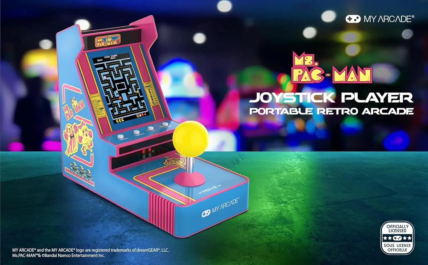 My Arcade Ms. Pac-Man Joystick Player Portable Retro Arcade-3