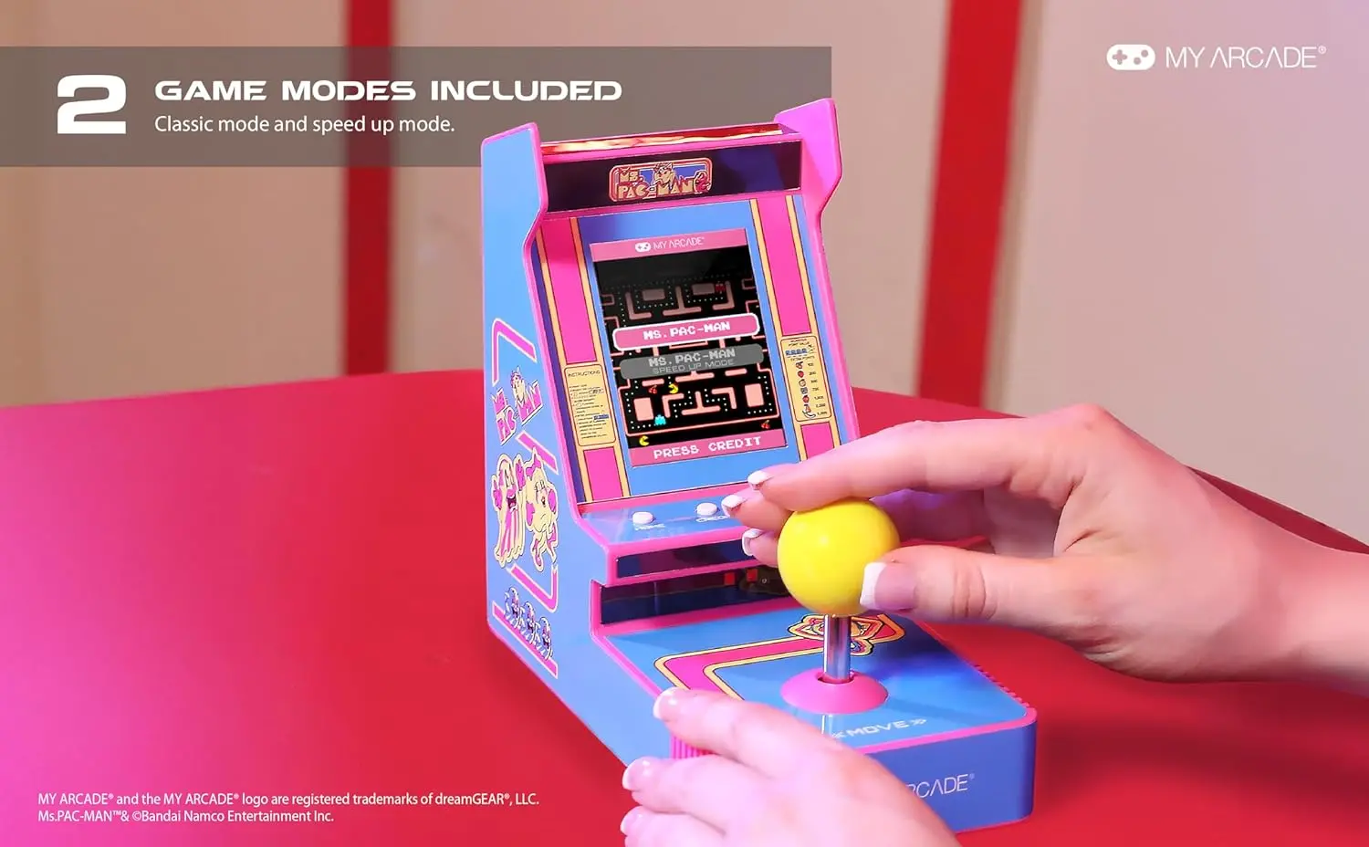 My Arcade Ms. Pac-Man Joystick Player Portable Retro Arcade-4