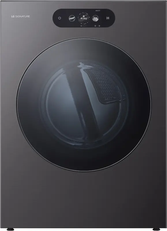 DLEX9900B LG SIGNATURE 9.0 Cu Ft Mega-Capacity Smart AI Electric Dryer - Black Steel-1