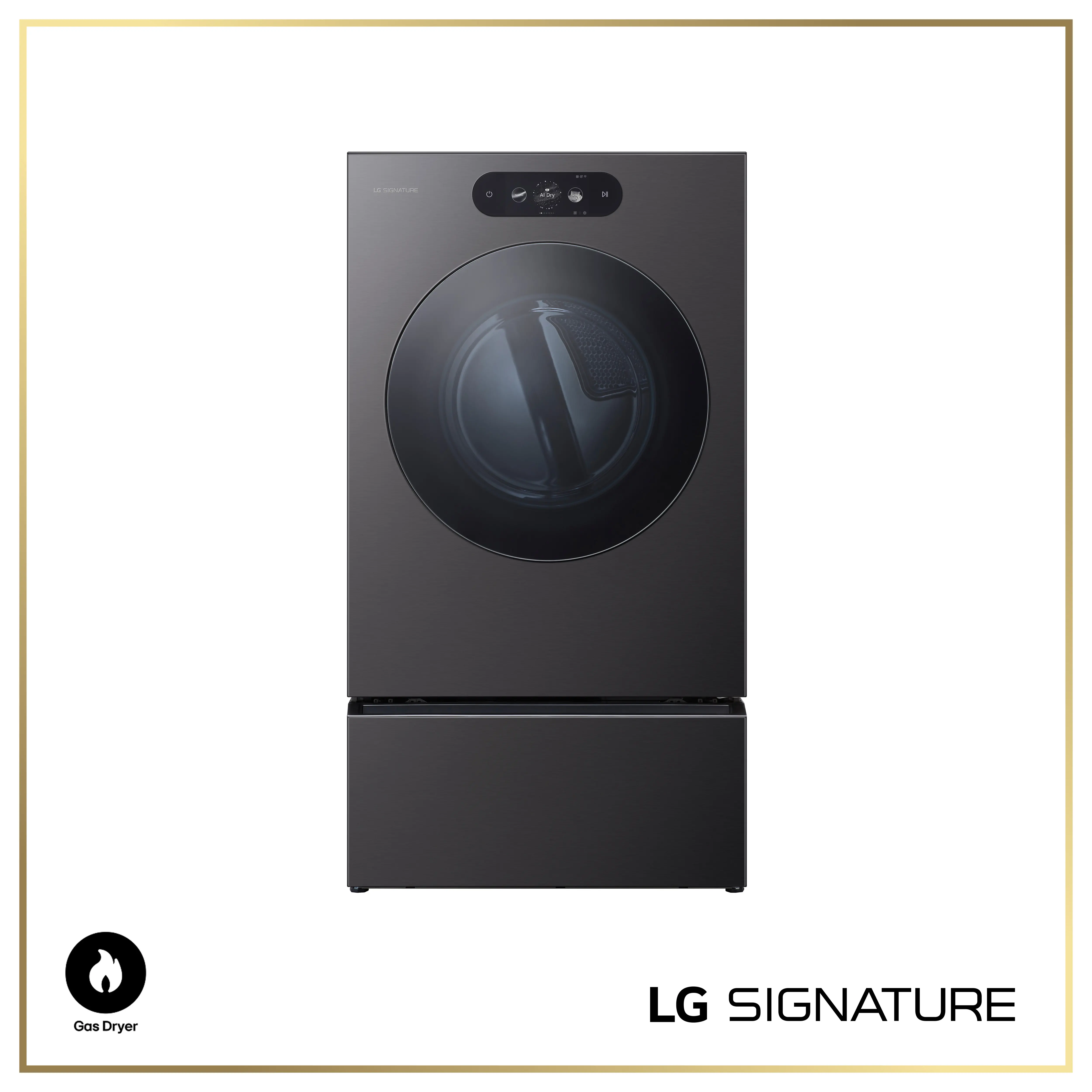 DLEX9900B LG SIGNATURE 9.0 Cu Ft Mega-Capacity Smart AI Electric Dryer - Black Steel-2