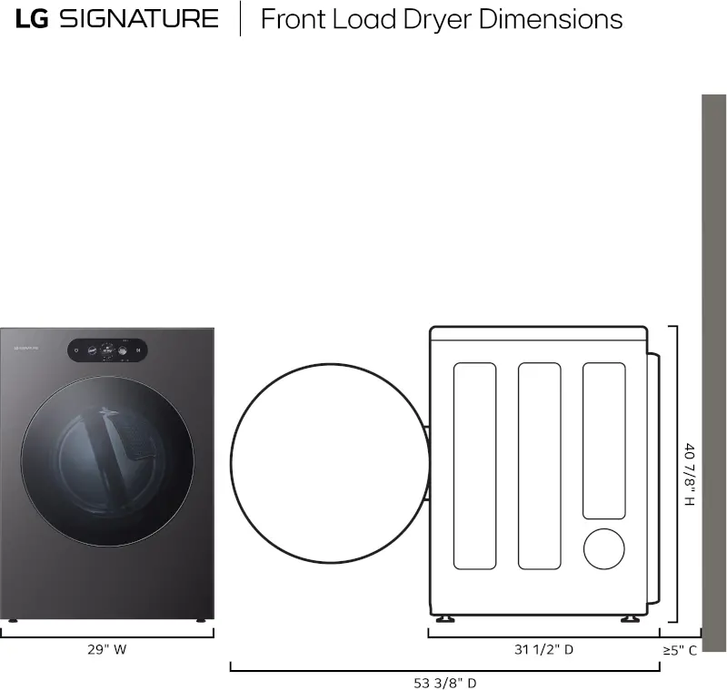 DLEX9900B LG SIGNATURE 9.0 Cu Ft Mega-Capacity Smart AI Electric Dryer - Black Steel-3