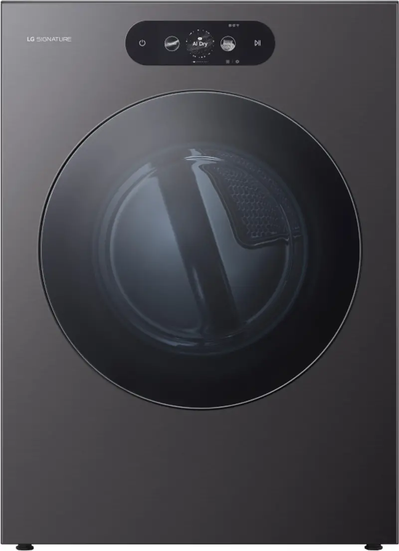 LG SIGNATURE 9.0 Cu Ft Mega-Capacity Smart AI Gas Dryer - Black Steel